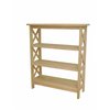 International Concepts X-Sided Shelf Unit, 3 Tier, Unfinished SH-3630X